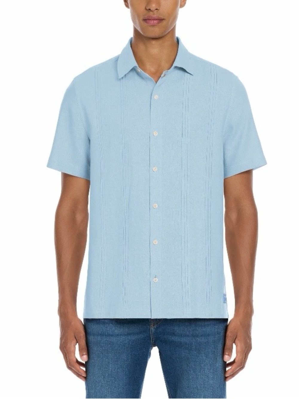 NWT Scotch & Soda Men's Light Blue Linen Blend Button-Down Size S